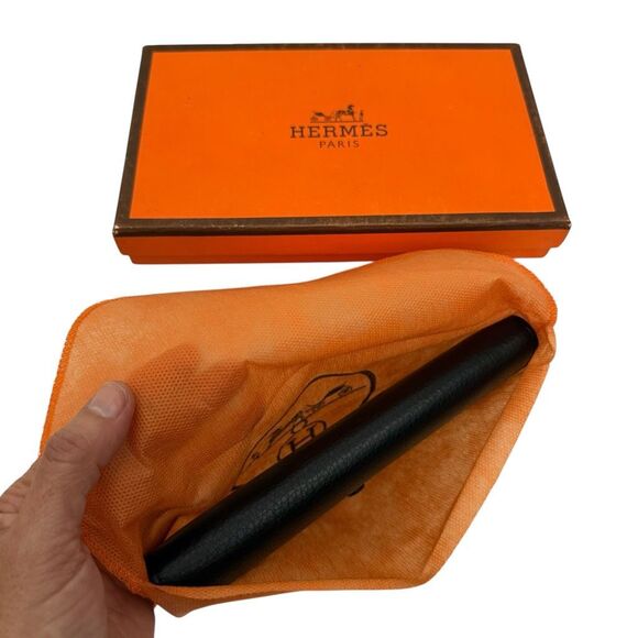 Hermes Paris NWT Authentic Black Leather Dogon Duo Wallet - Picture 6 of 11